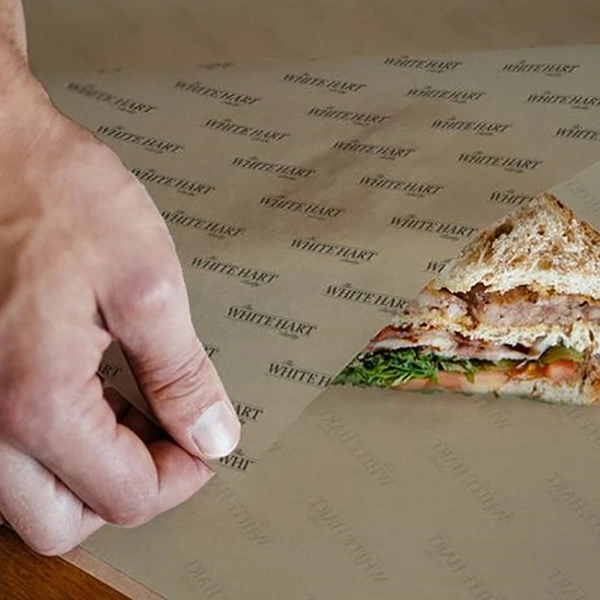 Greaseproof Paper 1 Colour Print Brown