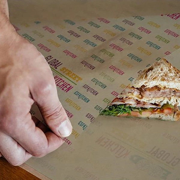 Greaseproof Paper Full Colour Brown